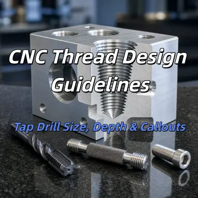 Linji Gwida tad-Disinn tal-Kamin CNC: Tap Drill Daqs, Fond u Callouts